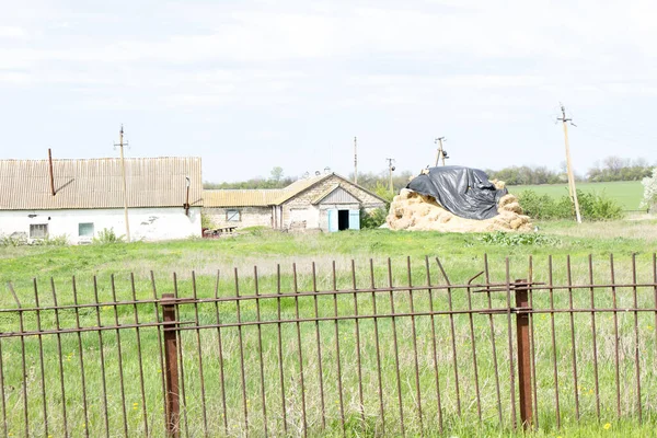 Antiguas Casas Ladrillo Trabajador Complejo Ganadero Construido Urss Ucrania —  Fotos de Stock