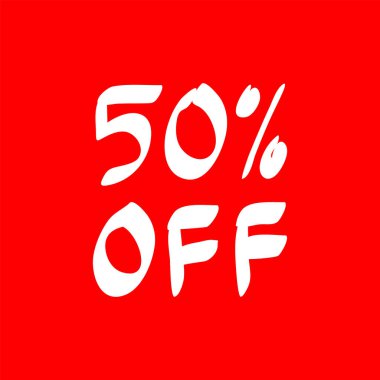 % 50 indirim, özel teklif afişi, sıcak satış, büyük indirim, al 1 al, satış sancak vektörü, mor ve turuncu illüstrasyon pankartı