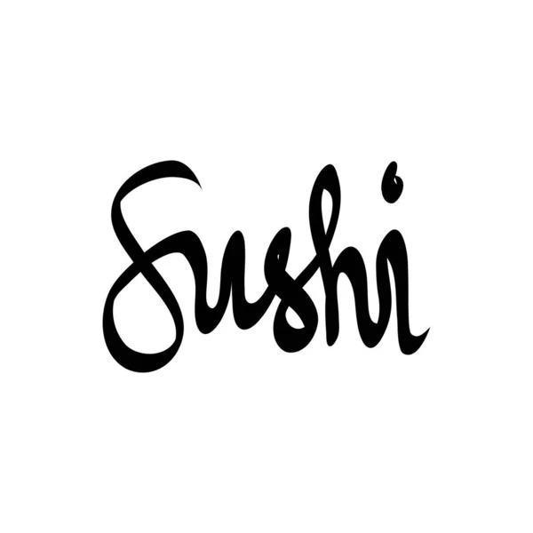 Sushi Rolls Chopstick Bar Restaurant Vector Logo Template Masakan Tradisional - Stok Vektor