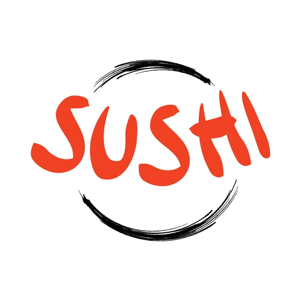 Sushi Rollos Con Barra Palillo Plantilla Logotipo Vectores Restaurante Cocina — Vector de stock
