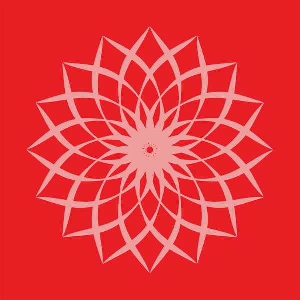 만다라의 빈티지 인도의 디자인 수학적 형태를 꽃무늬 — 스톡 벡터