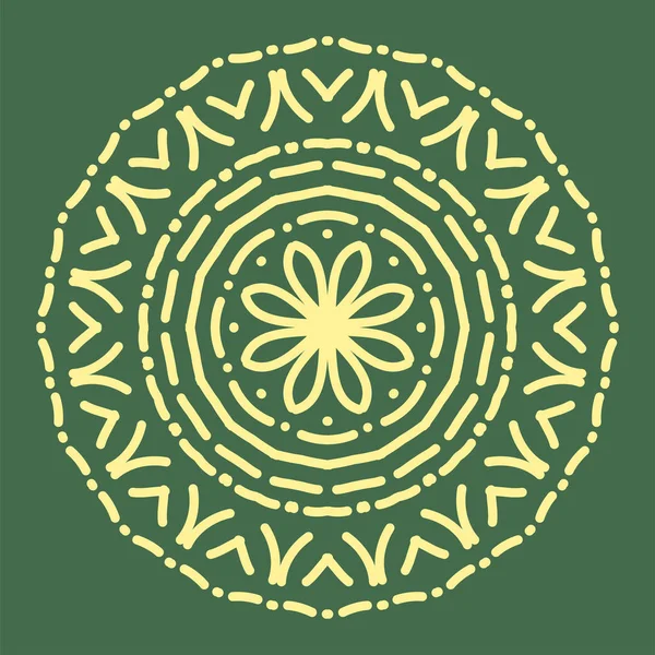 Mandala Colorat Arta Vintage Design Fundal Vedic Indian Antic Textura — Vector de stoc