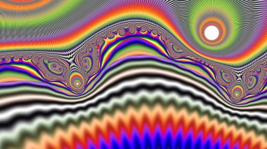 Boya Hareketi. Renkli Rüya serisi. Hayal gücü, yaratıcılık ve sanat resimleri için gradyan ve spektral renklerin kompozisyonu. 3d fraktal oluşturucu