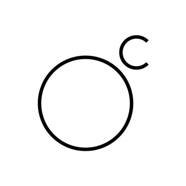 Vektör içinde O ve C alfabesiyle minimalist logo