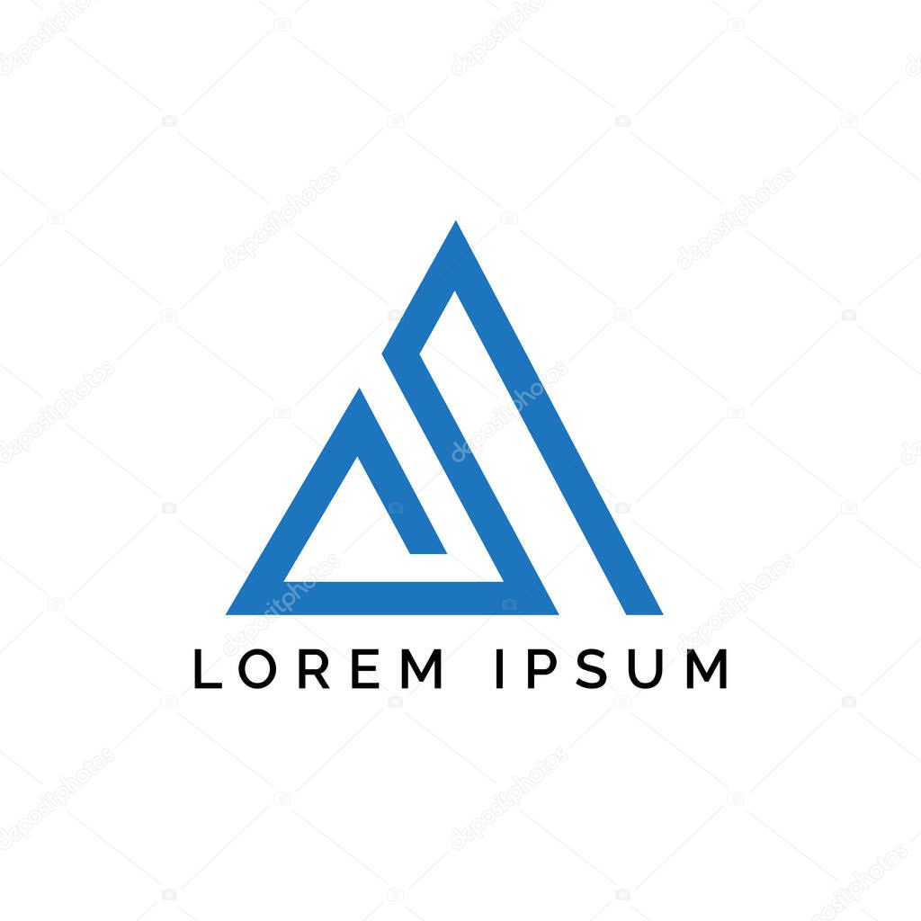 Abstract Delta Triangle for business, or financial logo Firm Logo or any industry in vector
