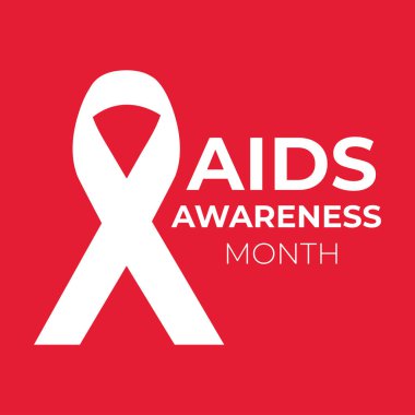 Dünya AIDS Gündüz Farkındalık Kampanyası için Tasarım, Kırmızı Kurdele, vektör illüstrasyonunda