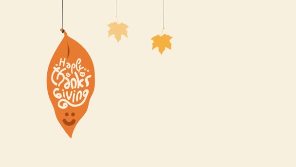 Motion Graphique Sur Happy Thanksgiving Jour Dans Animation Vidéo — Video