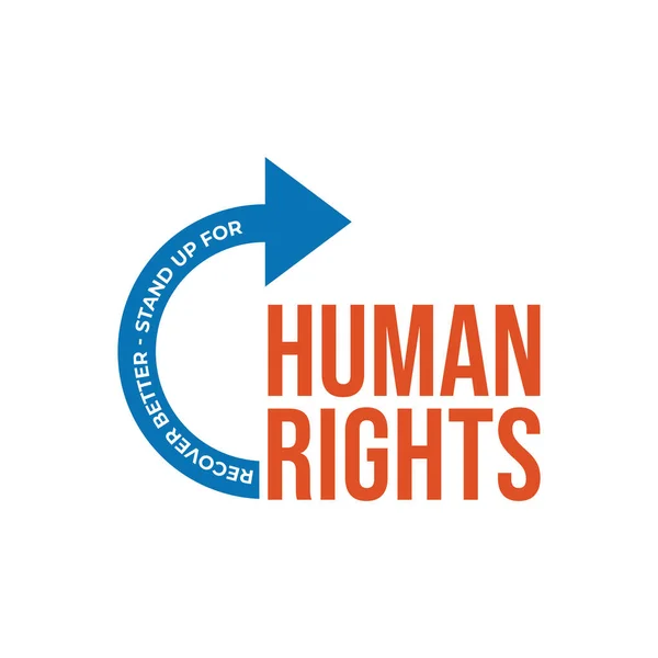 Σχεδιασμός Για Τον Εορτασμό Της Ημέρας Των Ανθρωπίνων Δικαιωμάτων Ανακάμψει — Διανυσματικό Αρχείο