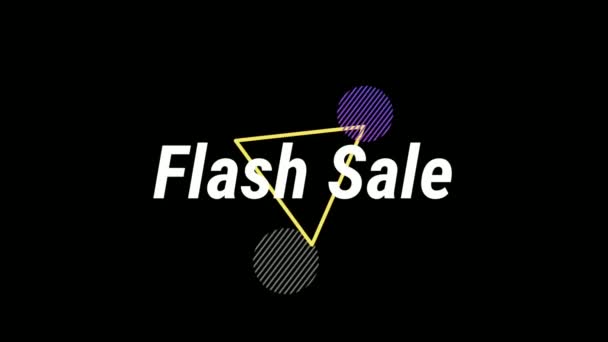 Venta Flash Banner Descuento Animación Para Promoción Cualquier — Vídeos de Stock