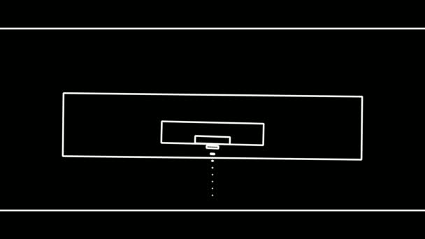 Video Generato Digitalmente Della Linea Quadrata — Video Stock