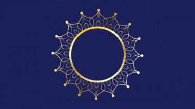 İslami kopya alanı animasyon arkaplanı için mandala dantel kenarı. Arap desenleri arkaplanı