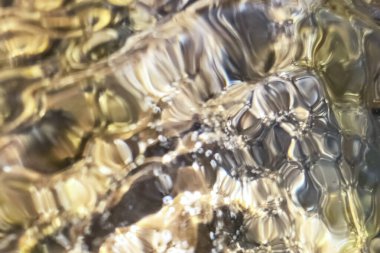 Bokeh ile dokuma suyunun arkaplanı. Doğa.