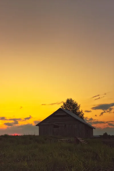 Sunset Sky Over The Summer Fields — Stock Photo, Image