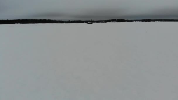 Flying Hay Bales Old Barn House — Stock Video