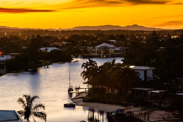 gold coast, Golden sunset