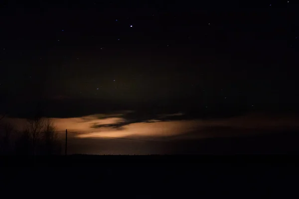 Vista noturna dos campos 2 — Fotografia de Stock