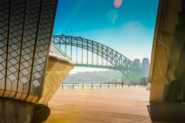 Sydney Harbour Bridge dal Teatro dell'Opera — Foto Stock