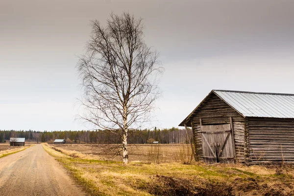 Road By The Barn House — Stockfoto