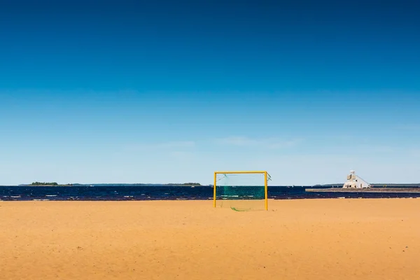 Гол на пляже — стоковое фото