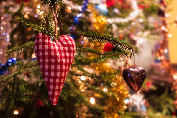 Two Christmas Hearts — Stock Photo, Image