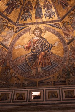 Day of Judgement Byzantine Mosaic - Florence Baptistery Cupola clipart
