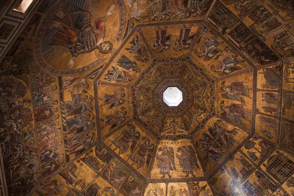 Día del Juicio Mosaico Bizantino - Florencia Baptisterio Cupola —  Fotos de Stock