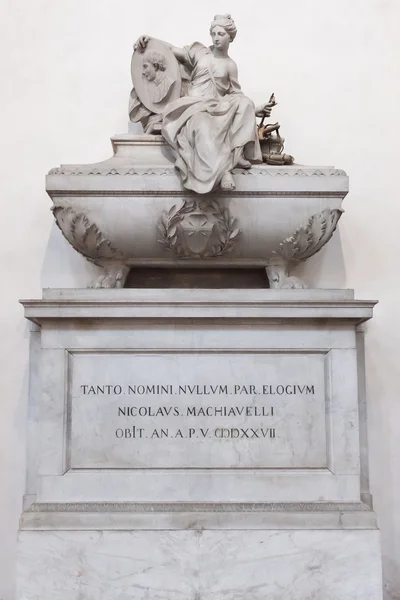 Niccolò Machiavelli Tomb Basilica of Santa Croce - Florence — Stock Photo, Image