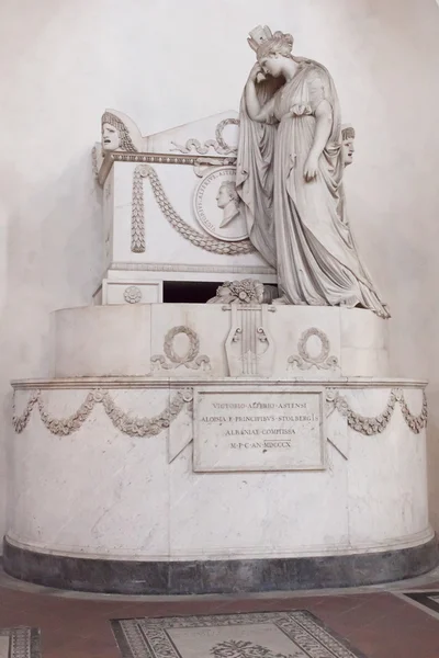 Vittorio Alfieri Tomb Basilica of Santa Croce - Florence — Stock Photo, Image