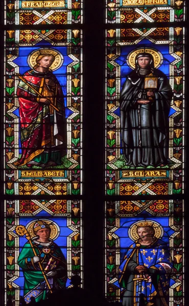 Katedrális festett üveg-bazilika, a Santa Croce - Florence — Stock Fotó