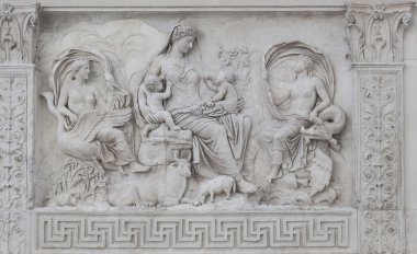 Bas-Relief Detail Ara Pacis Augustae - Rome clipart
