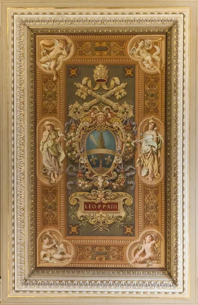 Embleem van paus Leo Xiii - Rome — Stockfoto