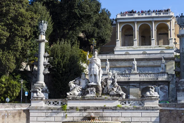 Cerro Pincian desde Piazza del Popolo - Roma —  Fotos de Stock