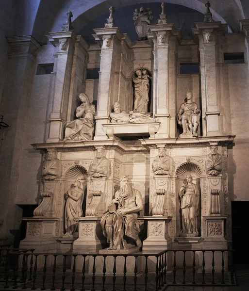 Michelangelo moses grab von papst julius ii - rom — Stockfoto