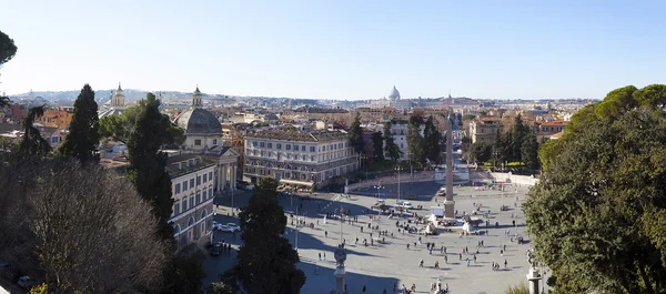 Piazza del Popolo Paisaje urbano - Roma —  Fotos de Stock