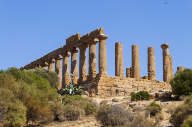 Greek Temple of Juno in Agrigento - Sicily, Italy clipart