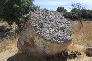 Harabe Yunan tapınağı sütun - Sicilya, İtalya