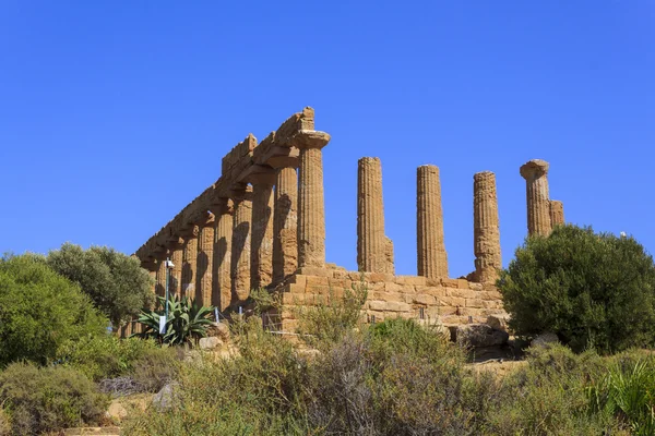 Griechischer juno-tempel in agrigent - sizilien, italien — Stockfoto