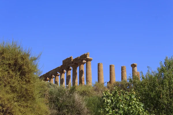 Řecký chrám Juno v Agrigento - Sicílie, Itálie — Stock fotografie