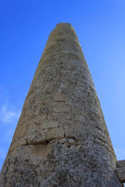 Ruina de la Columna del Templo Griego Sicilia, Italia —  Fotos de Stock