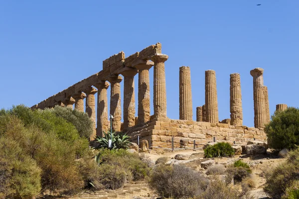 Grekiska tempel Juno i Agrigento - Sicilien, Italien Stockbild