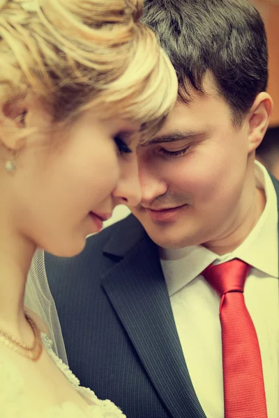 Man and woman. Portrait of newlyweds — Stock Photo, Image