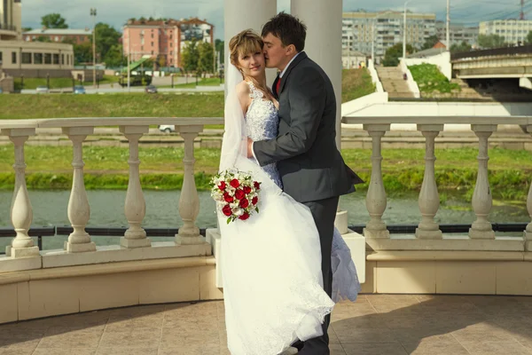 Man and woman. Portrait of newlyweds — Stock Photo, Image