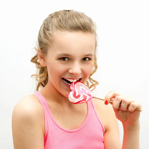 Portrait of cheerful teenage girl — Stock Photo, Image