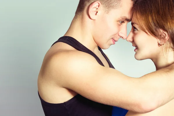 Man and woman. Portrait of a happy heterosexual couples — Stock Photo, Image