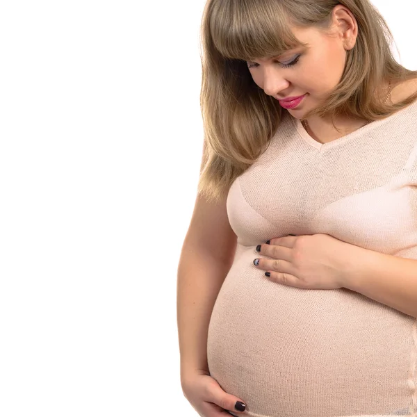 Портрет счастливой беременной — стоковое фото