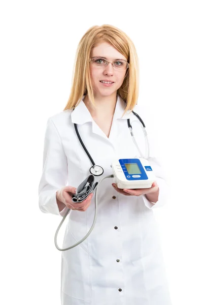 Tonometer in the doctor's hands — Stock Photo, Image