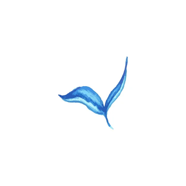 Aquarelle Bleue Leves Clip Art Pour Vinter Carte Mariage Invitations — Image vectorielle