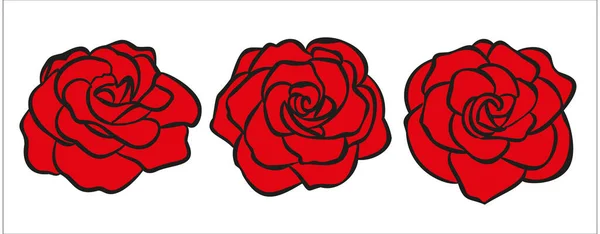 Gül çiçekli el logo için ilüstrasyon çizdi