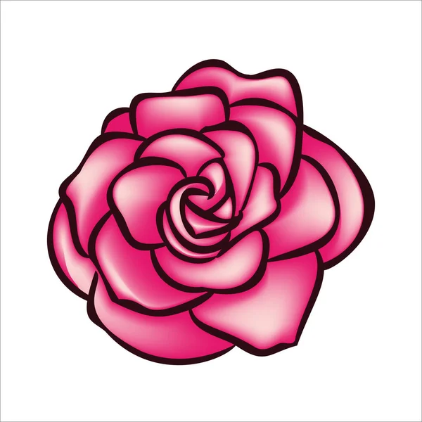 Rose fleur dessinée à la main ilustration pour le logo — Image vectorielle