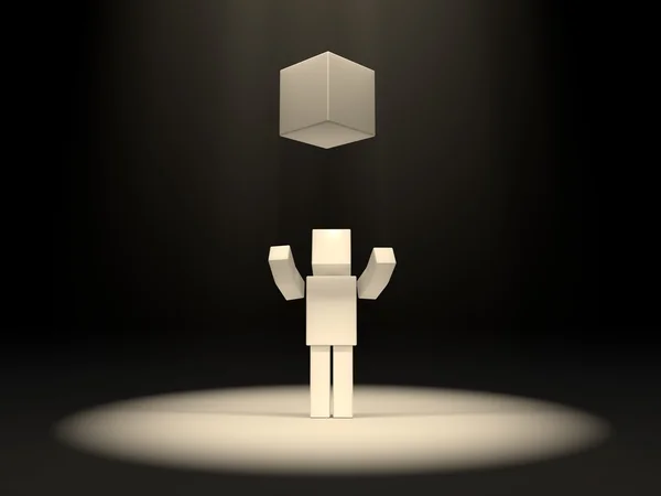 Simple cubic character. — Stock Photo, Image